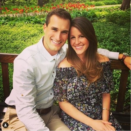Kirk Cousins with his wife Julie at the Michigan State University